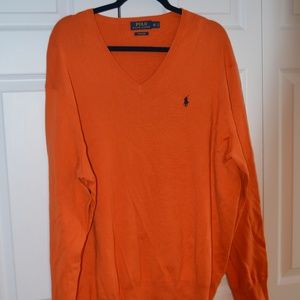Crew Neck Knit Sweater Orange NWOT